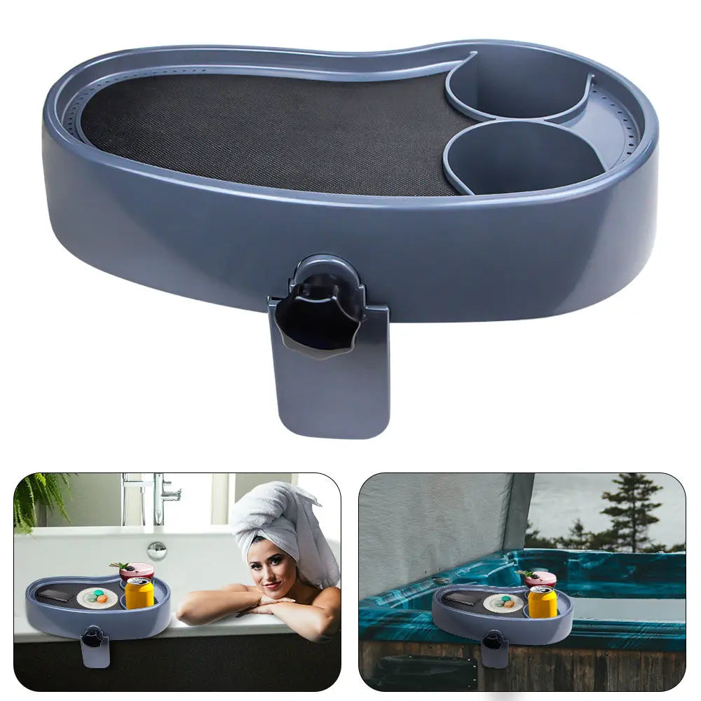 Adjustable Hot Tub Tray – Anti-Slip, Cup Holder, Multipurpose Spa Shelf Recreational Fun