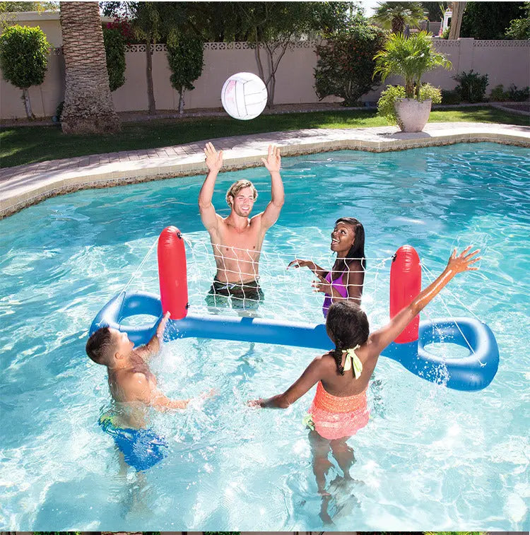 Giant Inflatable Pool Toy - Volleyball Game Recreational Fun