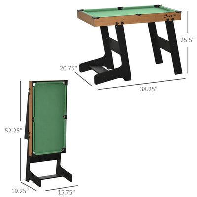 52" Portable Folding Pool Table Recreational Fun