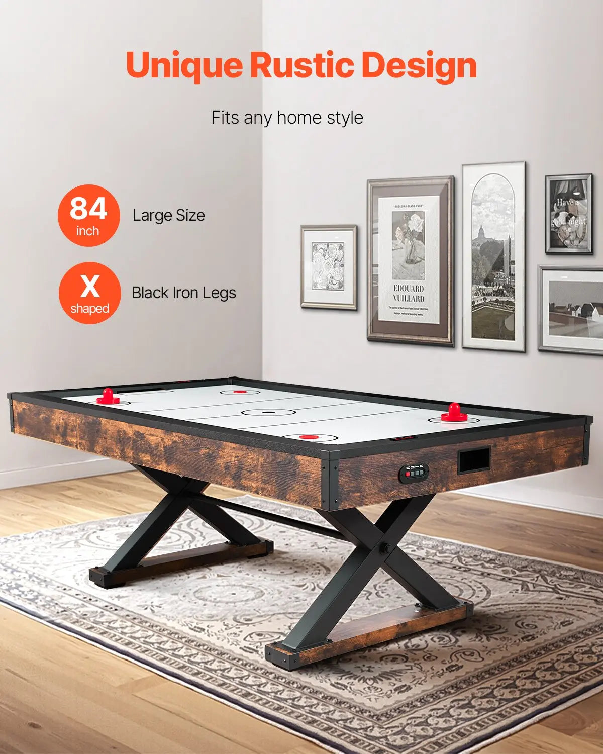 84" Air Hockey Table Recreational Fun