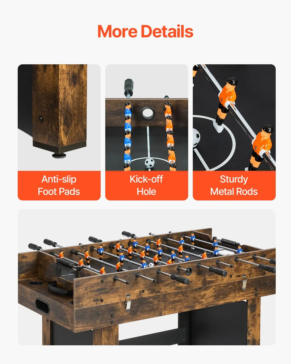 3-in-1 Foosball Table Recreational Fun