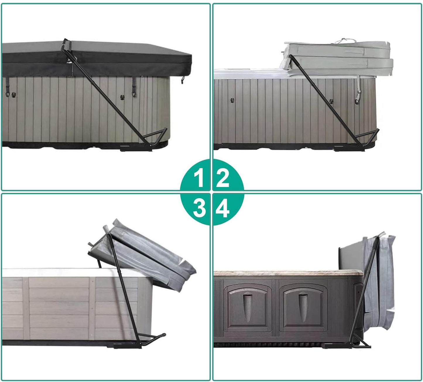 Bottom Mount Hot Tub Cover Lifter