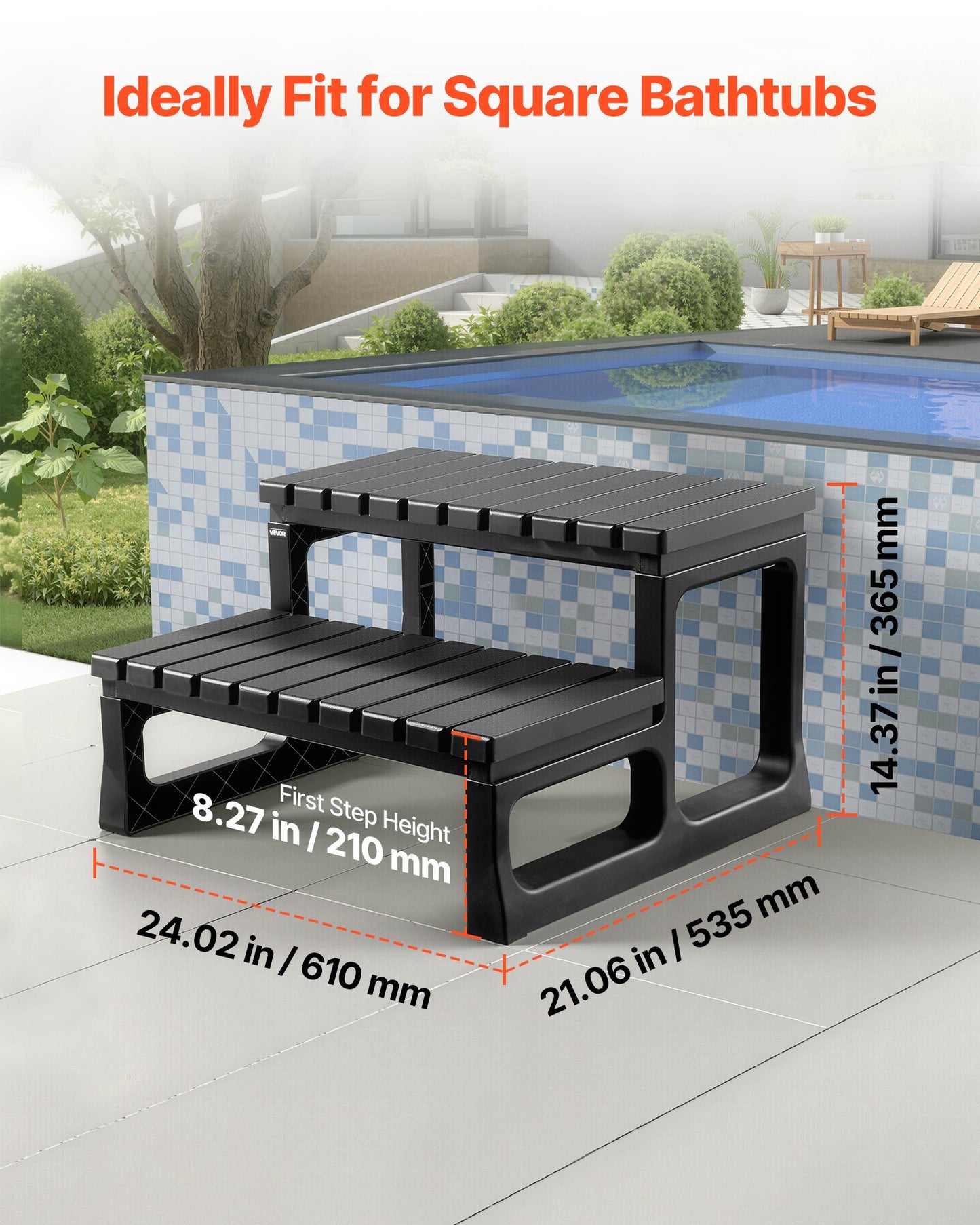 Heavy-Duty Hot Tub Step