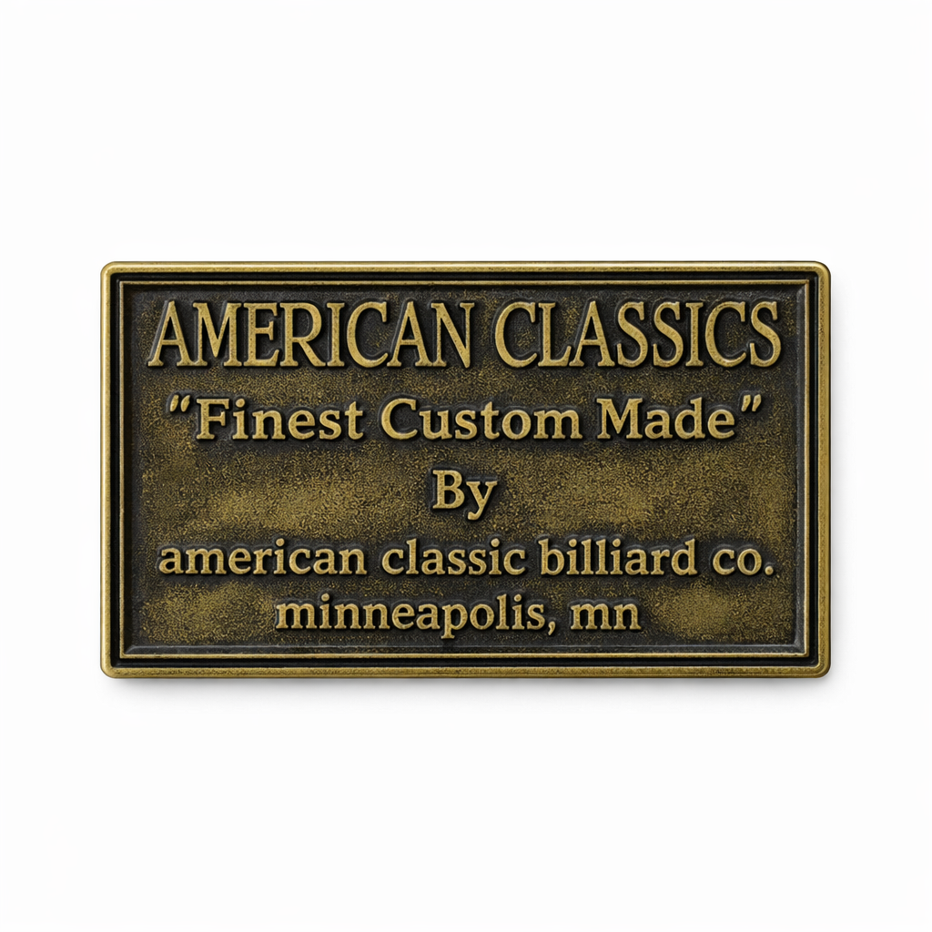 American Classic Nameplate - Solid Brass