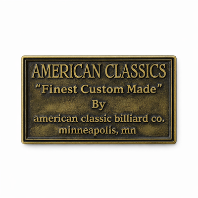 American Classic Nameplate - Solid Brass