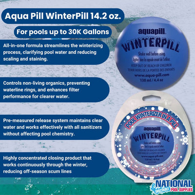 AquaPill - WinterPill Pool Winterizer 14.2oz for Pools up to 30,000 Gallons