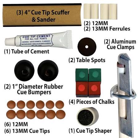 Deluxe Pool Cue Repair Kit Freetime Fun