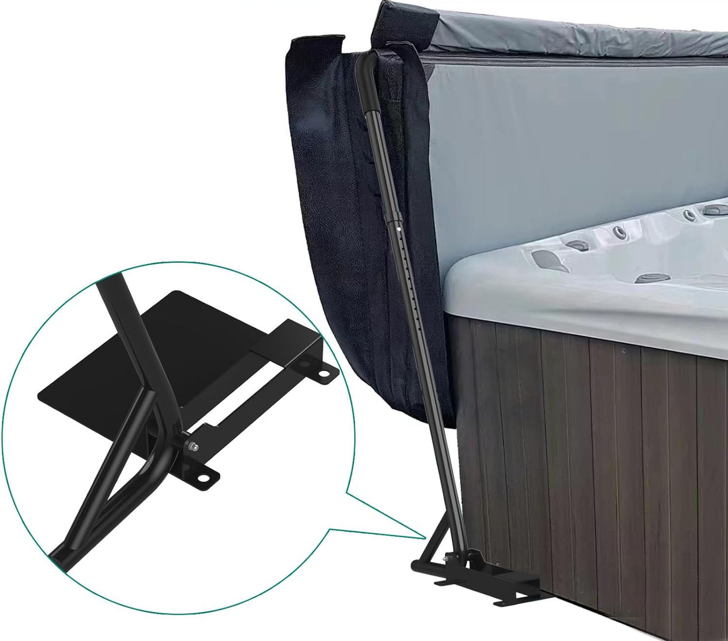 Bottom Mount Hot Tub Cover Lifter