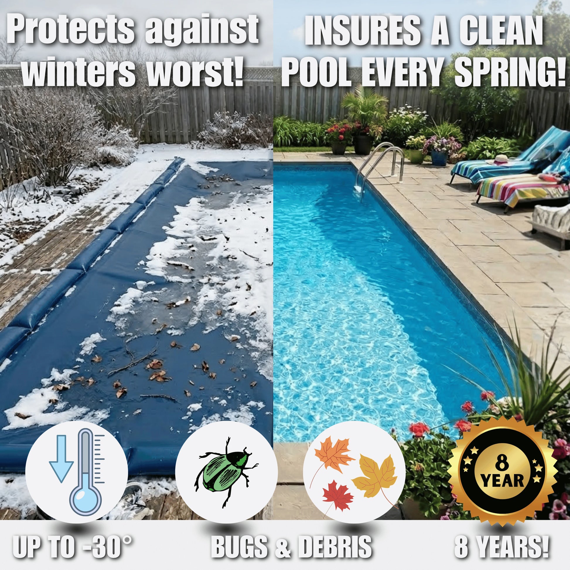 Unrippable In-Ground Premium Winter Covers Freetime Fun