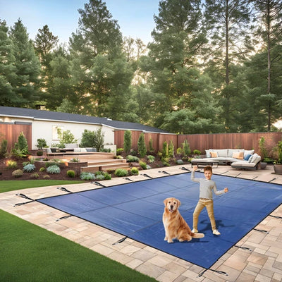 Mesh Safety Pool Cover for In-Ground Pools- 5 YR Warranty Freetime Fun