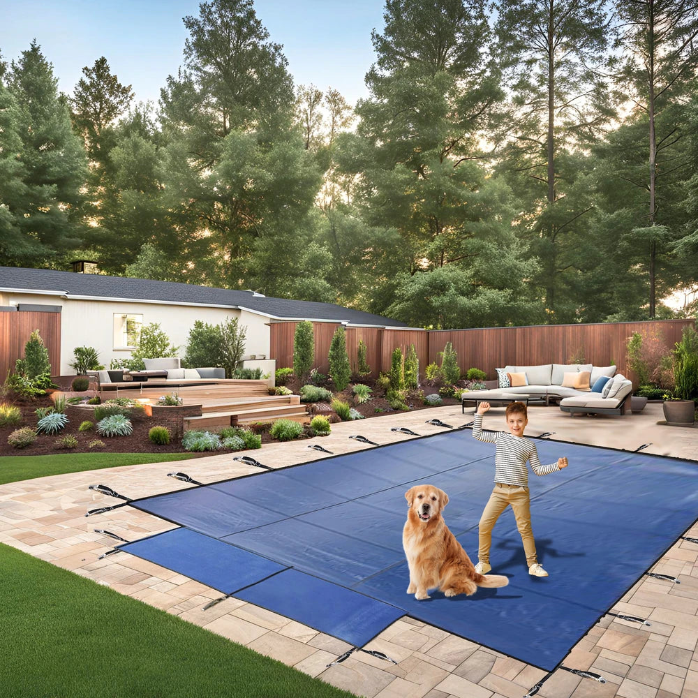 Mesh Safety Pool Cover for In-Ground Pools- 5 YR Warranty Freetime Fun