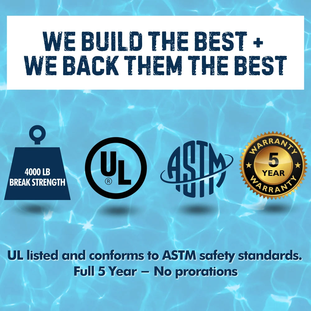 Mesh Safety Pool Cover for In-Ground Pools- 5 YR Warranty Freetime Fun