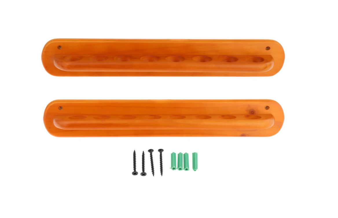 2 Piece Wall Pool Cue Rack