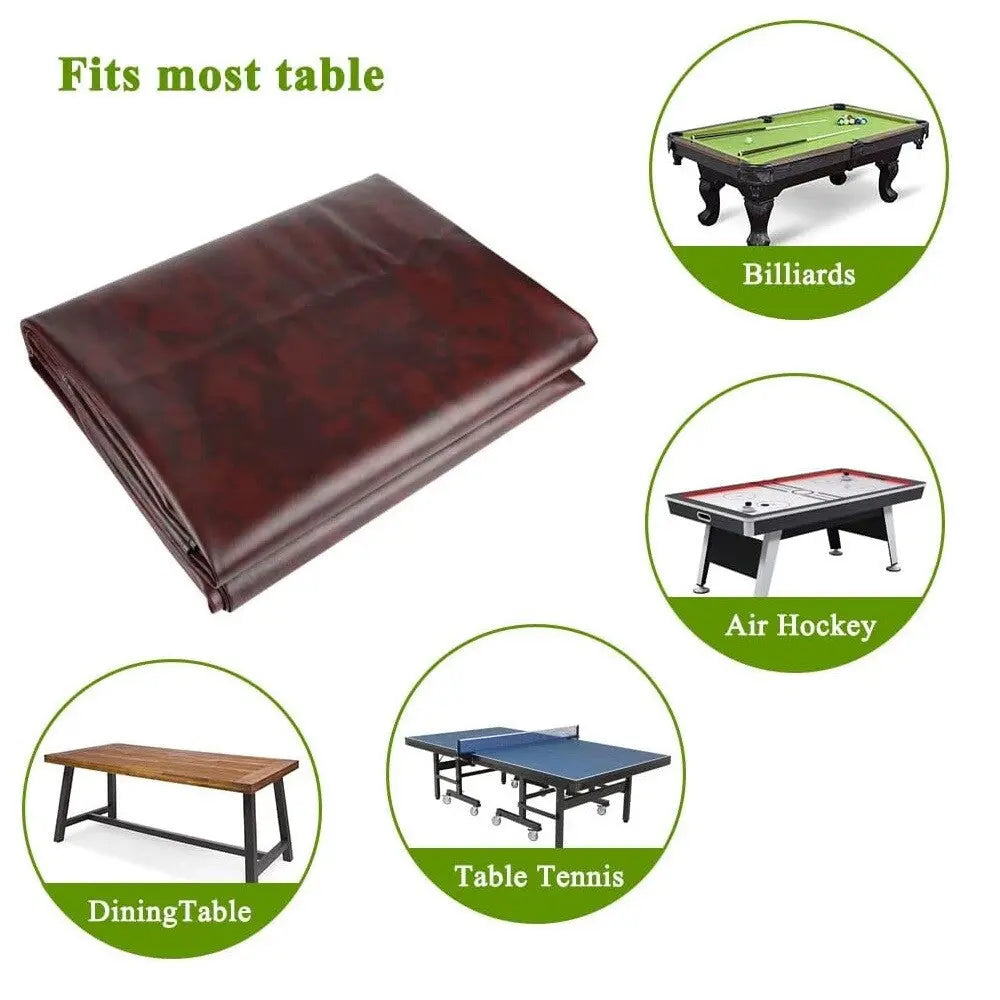 7/8ft Leatherette Pool Table Cover American Classic