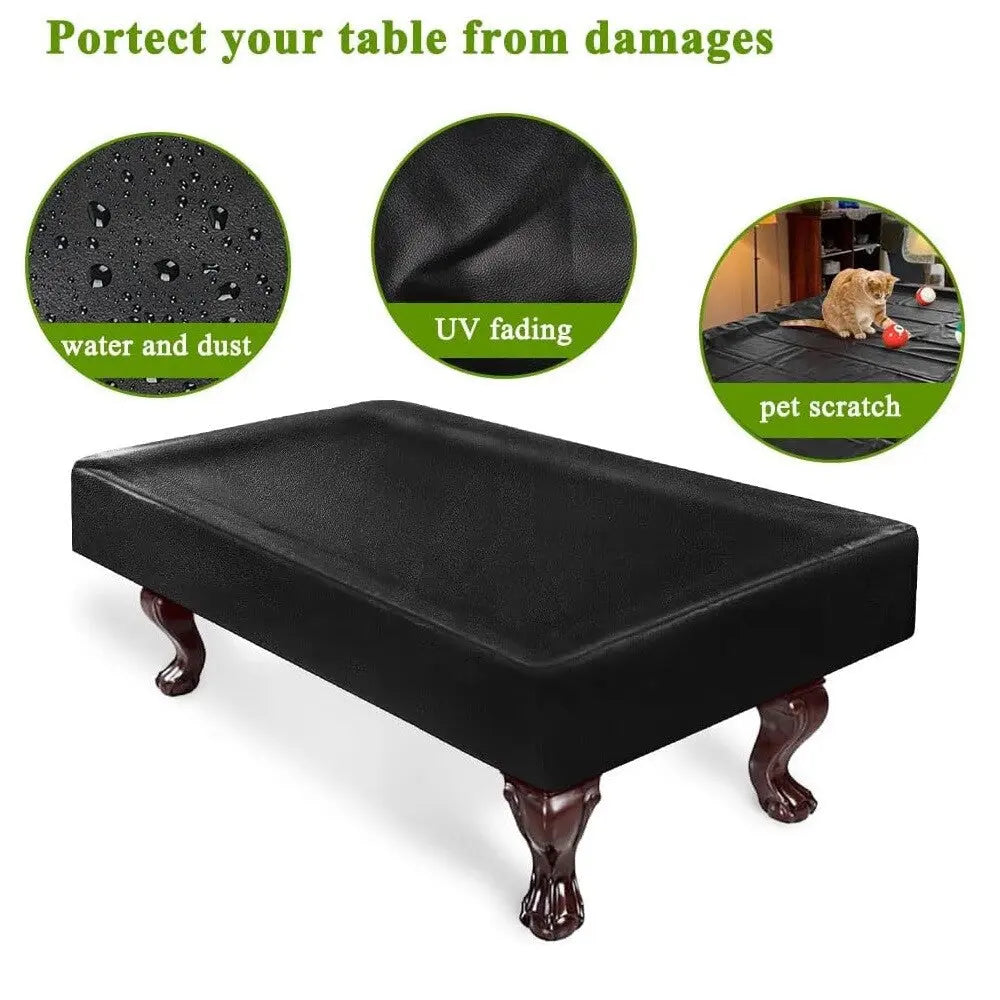7/8ft Leatherette Pool Table Cover American Classic